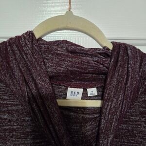 GAP Burgundy Marl Cowl Neck 3/4 Sleeve Knit Dress Women's Size M